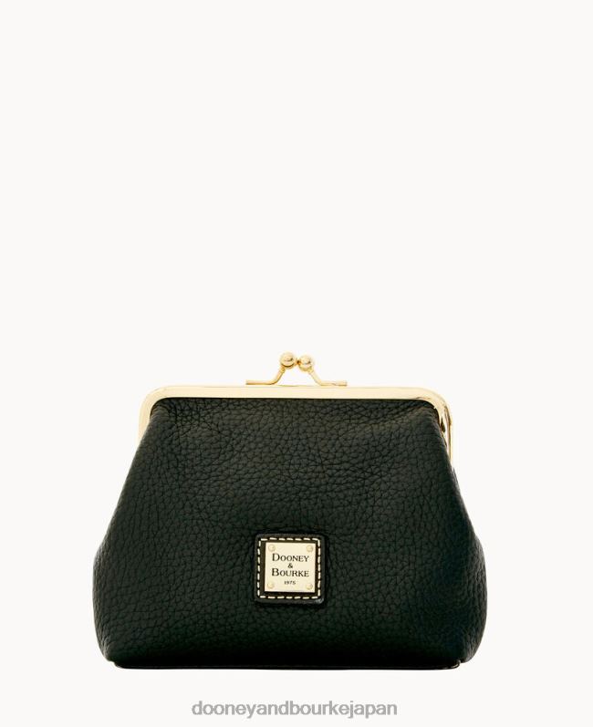 Dooney & Bourke ペブルグレイン ラージ フレーム ハンドバッグ A4V004862 アクセサリー 黒