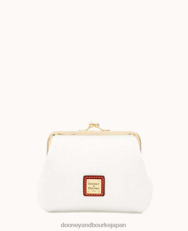 Dooney & Bourke ペブルグレイン ラージ フレーム ハンドバッグ A4V004863 アクセサリー 白
