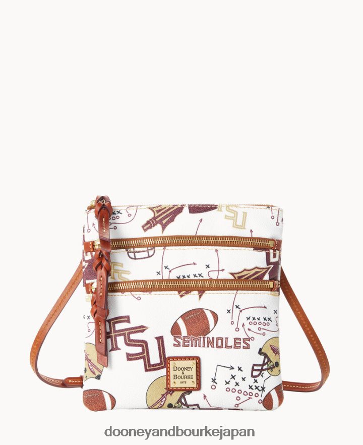 Dooney & Bourke カレッジ FL ステート NS トリプル ジップ クロスボディ フロリダ州 バッグ T6X2XP1740