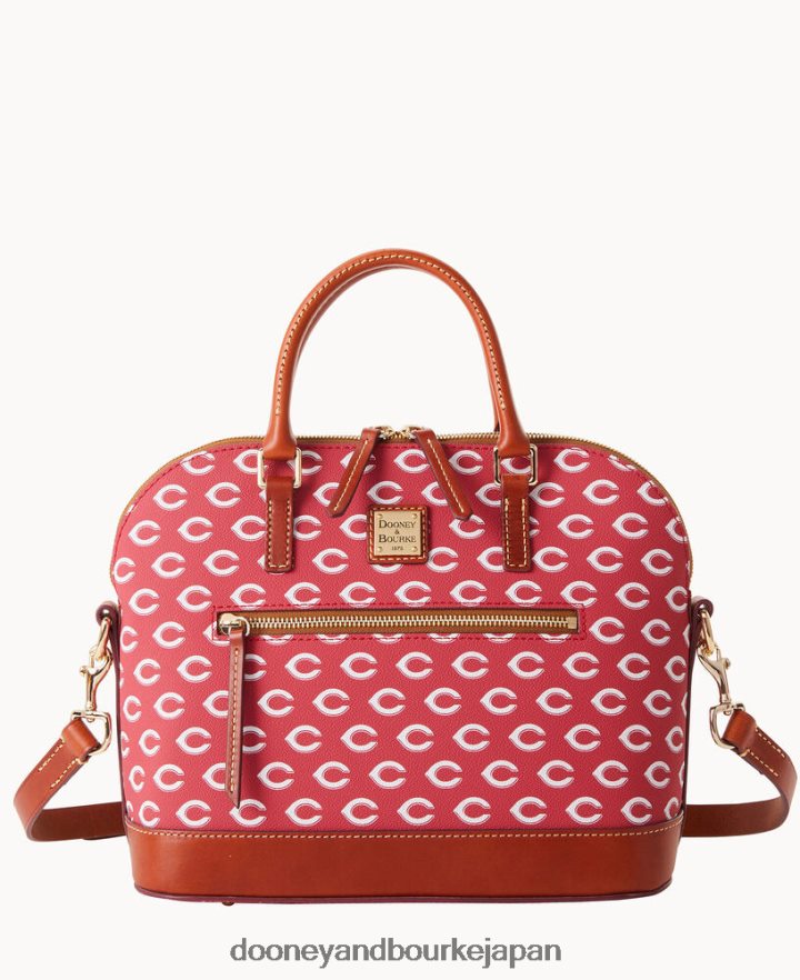 Dooney & Bourke MLB ドーム型ジップサッチェル 赤 バッグ T6X2XP296
