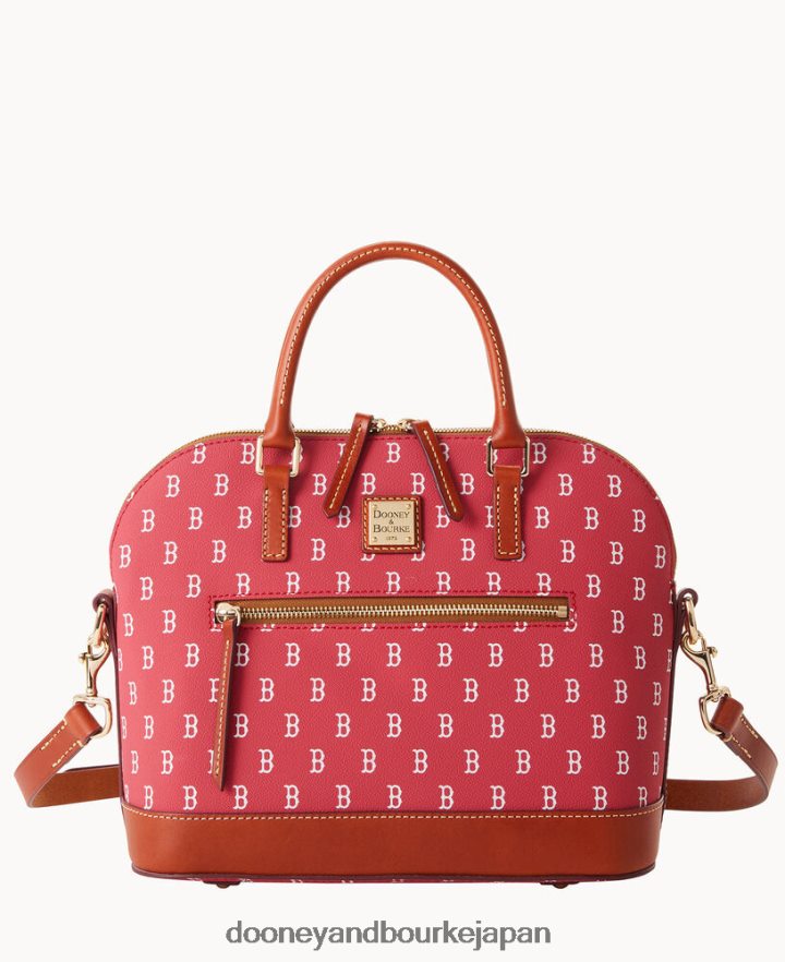 Dooney & Bourke MLB ドーム型ジップサッチェル レッドソックス バッグ T6X2XP302
