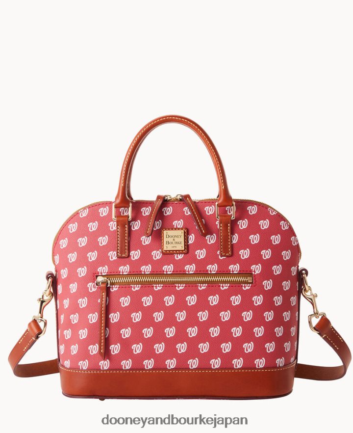 Dooney & Bourke MLB ドーム型ジップサッチェル 国民 バッグ T6X2XP303