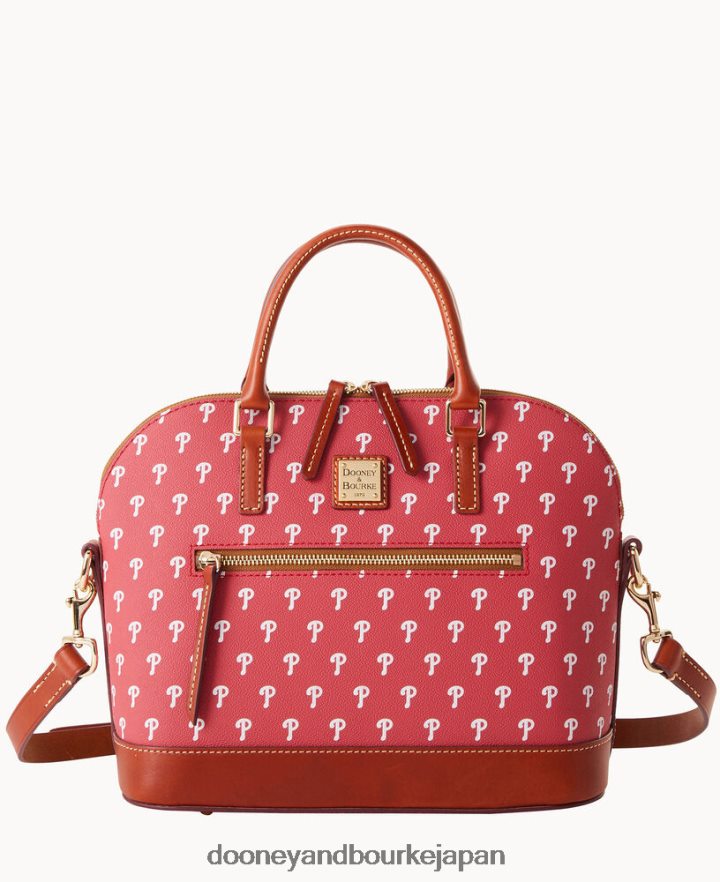 Dooney & Bourke MLB ドーム型ジップサッチェル フィリーズ バッグ T6X2XP309