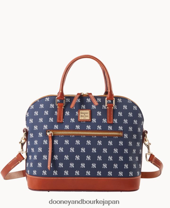 Dooney & Bourke MLB ドーム型ジップサッチェル ヤンキース バッグ T6X2XP382