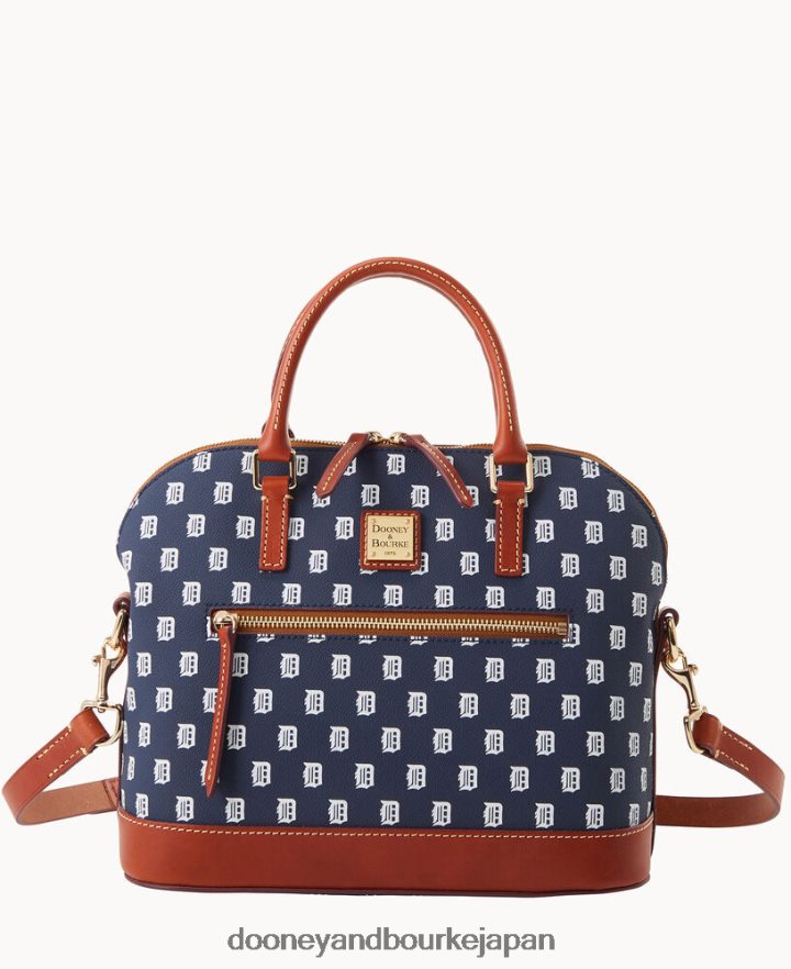 Dooney & Bourke MLB ドーム型ジップサッチェル トラ バッグ T6X2XP462