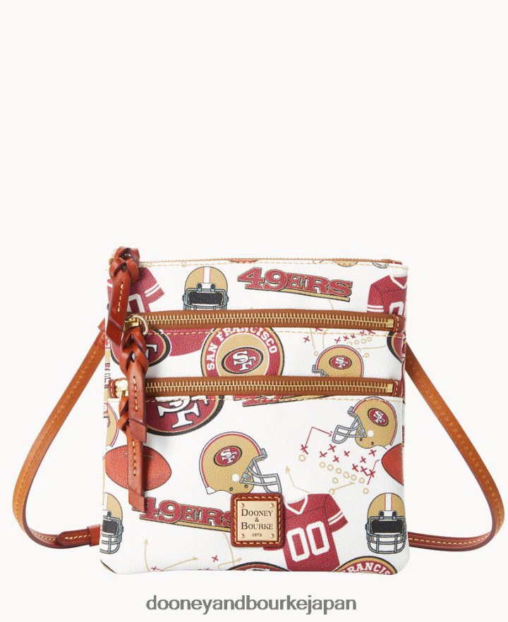 Dooney & Bourke NFL 49ers NS トリプル ジップ クロスボディ 49ers バッグ T6X2XP1689