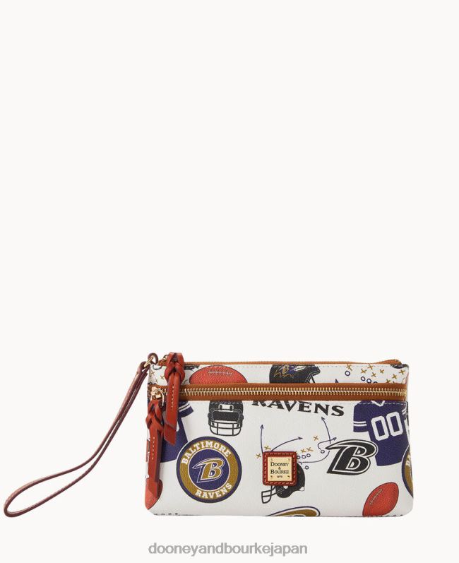 Dooney & Bourke NFL レイブンズ ダブルジップ リストレット A4V004591 アクセサリー ボルチモア・レイブンズ