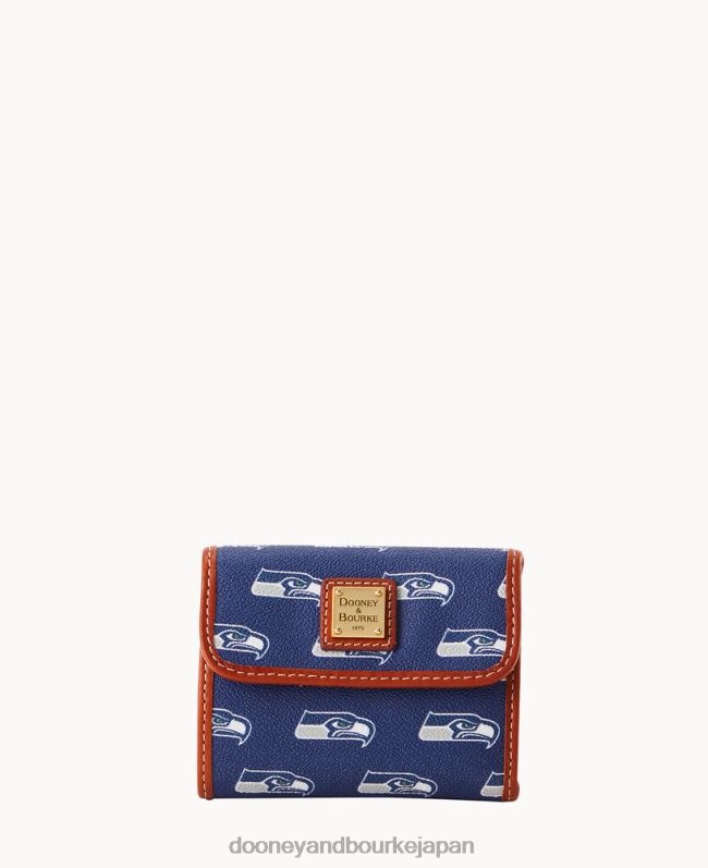 Dooney & Bourke NFL フラップ クレジット カード ウォレット A4V004744 アクセサリー シーホークス