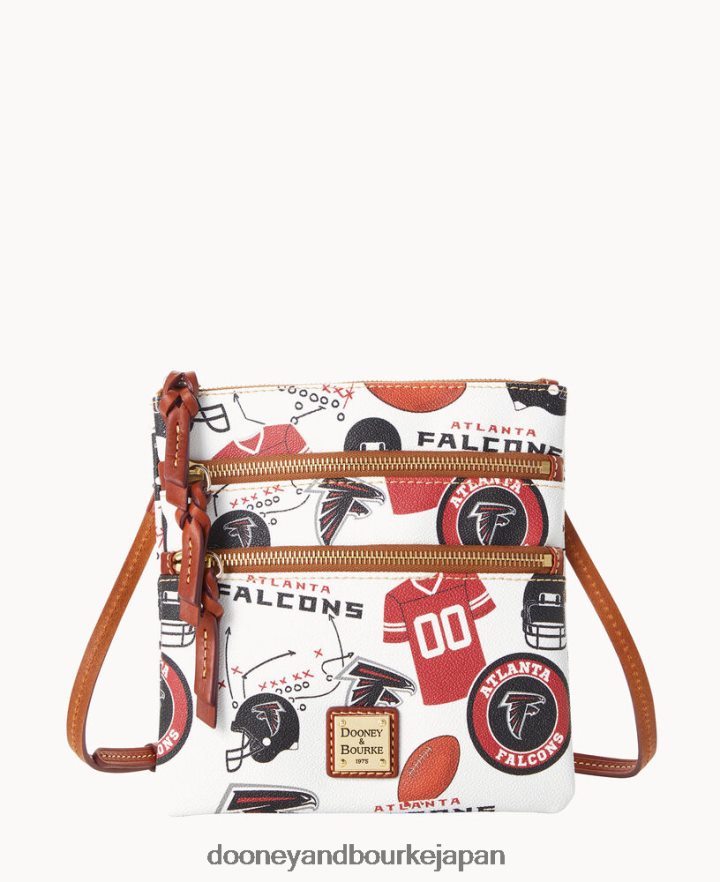 Dooney & Bourke NFL NS トリプル ジップ クロスボディ ハヤブサ バッグ T6X2XP1749