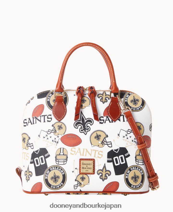 Dooney & Bourke NFL ジップ ジップ サッチェル 聖人 バッグ T6X2XP317