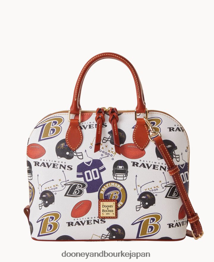 Dooney & Bourke NFL ジップ ジップ サッチェル カラス バッグ T6X2XP318
