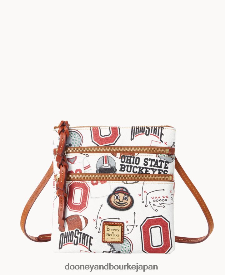 Dooney & Bourke カレッジ NS トリプル ジップ クロスボディ オハイオ州 バッグ T6X2XP1700