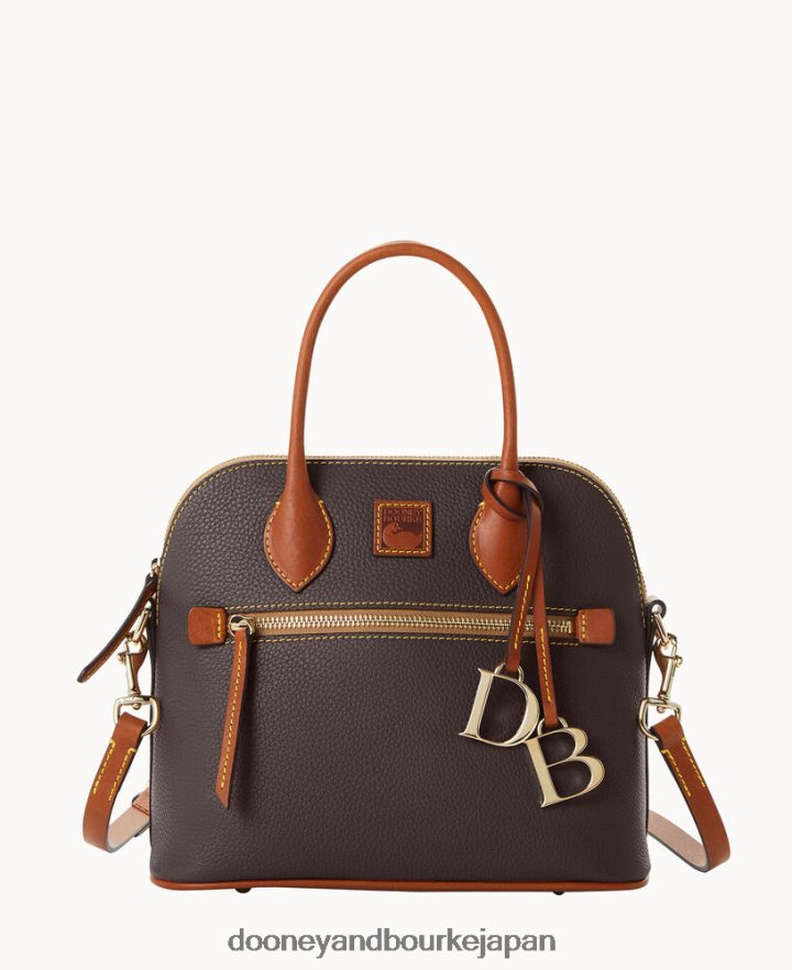 Dooney & Bourke ペブルグレイン ドーム型 サッチェル ブラウントモロ バッグ T6X2XP13