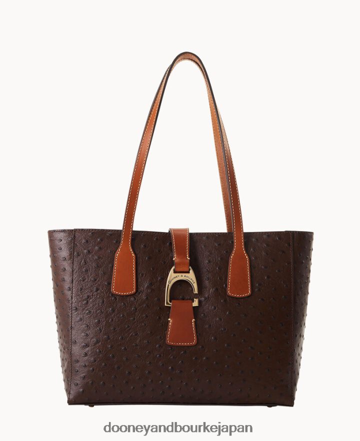 Dooney & Bourke オーストリッチ スモール シャノン トート ブラウントモロ バッグ T6X2XP1317