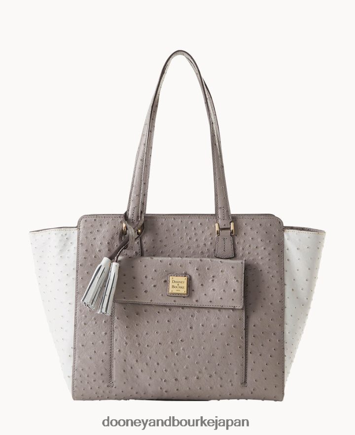 Dooney & Bourke ダチョウの東西買い物客 グレー バッグ T6X2XP1334