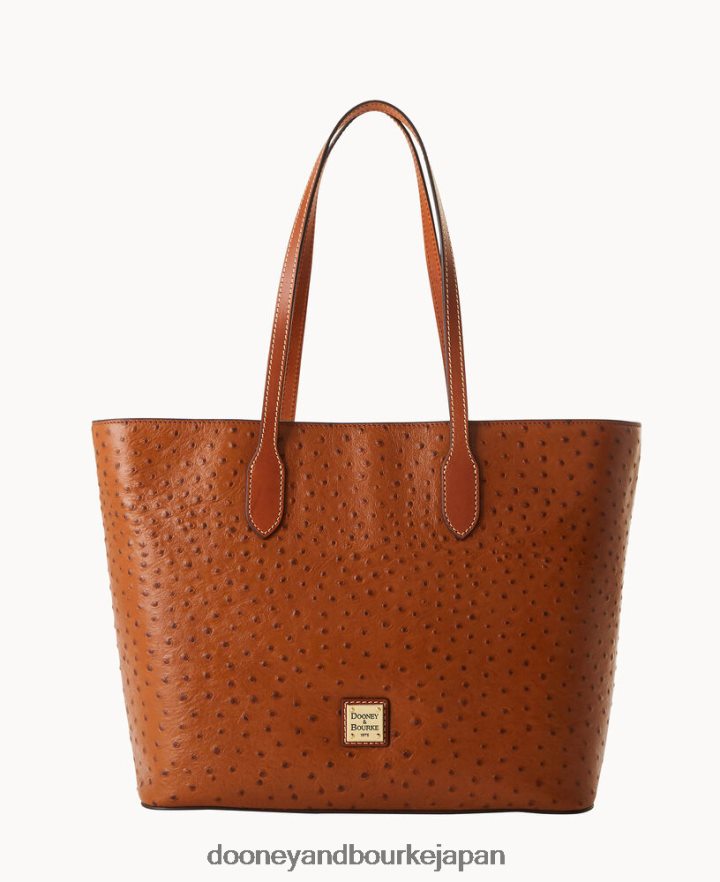Dooney & Bourke オーストリッチ ラージトート カラメル バッグ T6X2XP1372