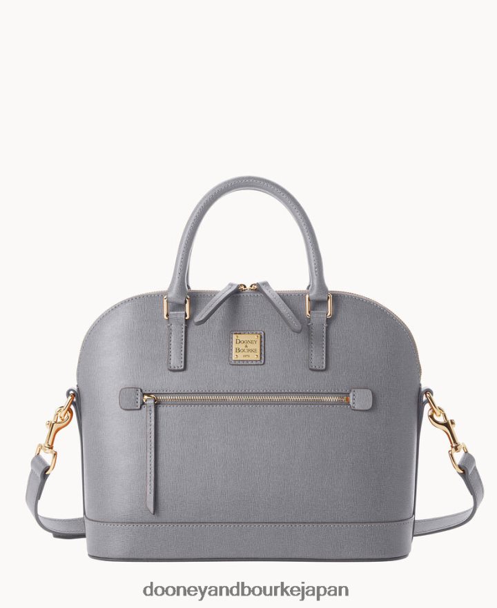 Dooney & Bourke サフィアーノ ドームジップ サッチェル スモークグレー バッグ T6X2XP1545