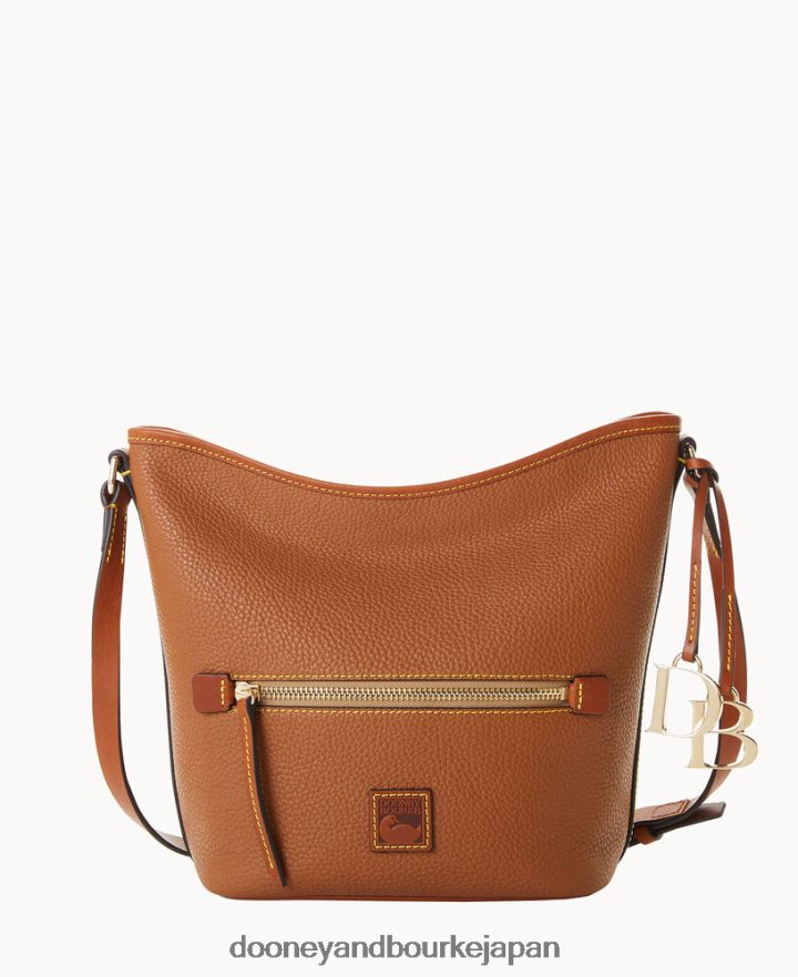 Dooney & Bourke ペブルグレイン ジップサック カラメル バッグ T6X2XP1548