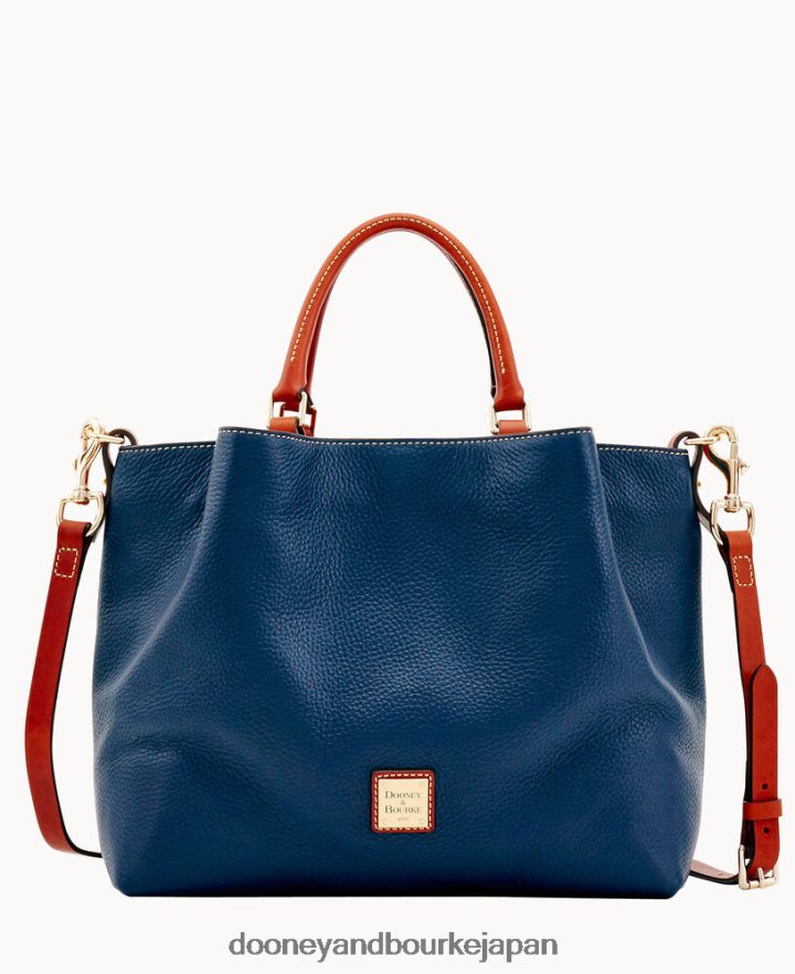 Dooney & Bourke 小石粒の大きなバーロー ミッドナイトブルー バッグ T6X2XP174