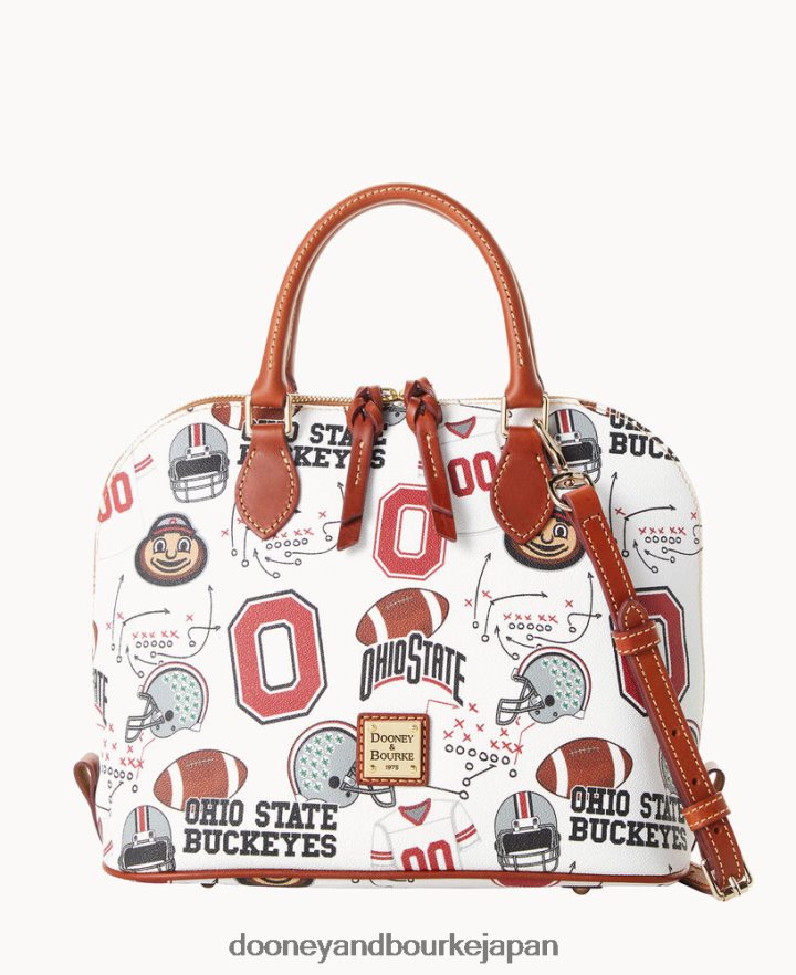 Dooney & Bourke カレッジ ジップ ジップ サッチェル オハイオ州 バッグ T6X2XP278