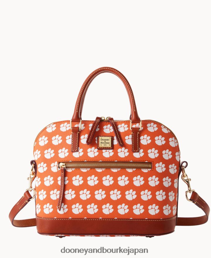 Dooney & Bourke カレッジドームジップサッチェル クレムソン バッグ T6X2XP345