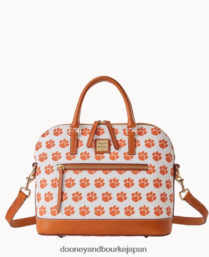 Dooney & Bourke カレッジドームジップサッチェル クレムソン バッグ T6X2XP346