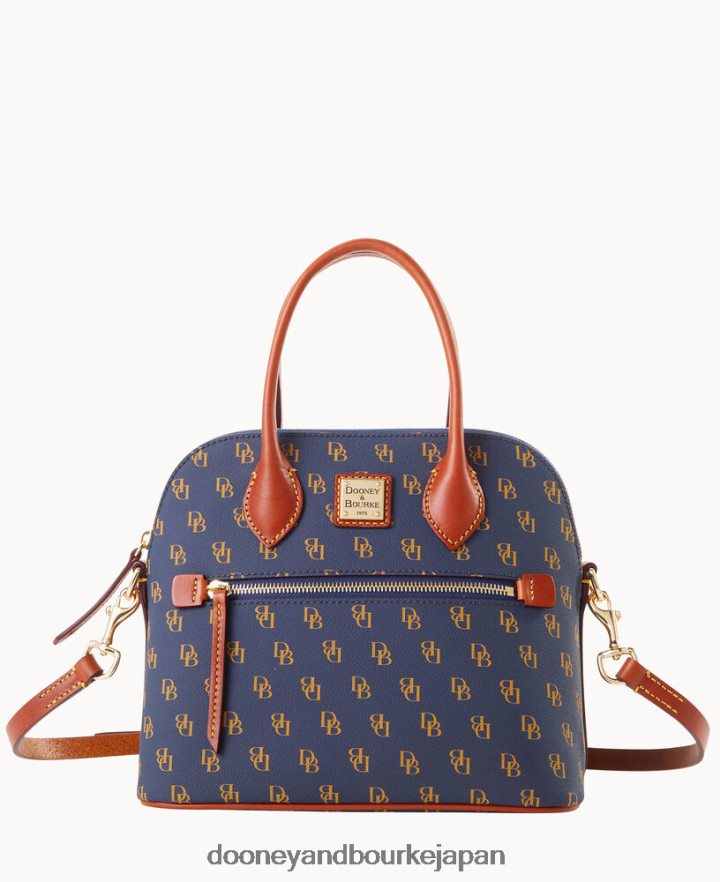 Dooney & Bourke グレッタ ドーム型サッチェル 海軍 バッグ T6X2XP53