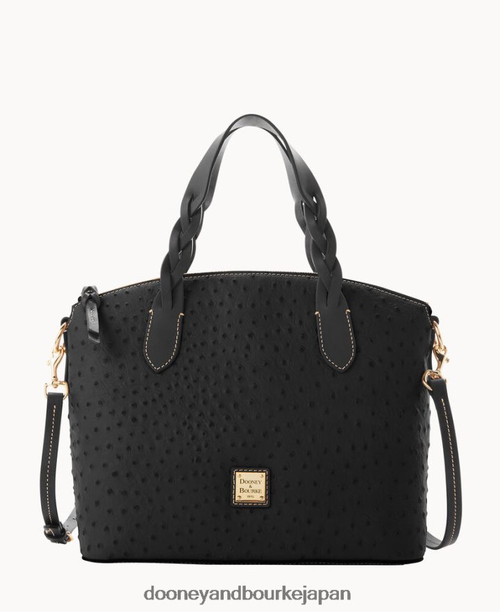 Dooney & Bourke オーストリッチ セレステ サッチェル 黒 バッグ T6X2XP552