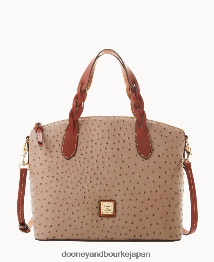 Dooney & Bourke オーストリッチ セレステ サッチェル ライトトープ バッグ T6X2XP554