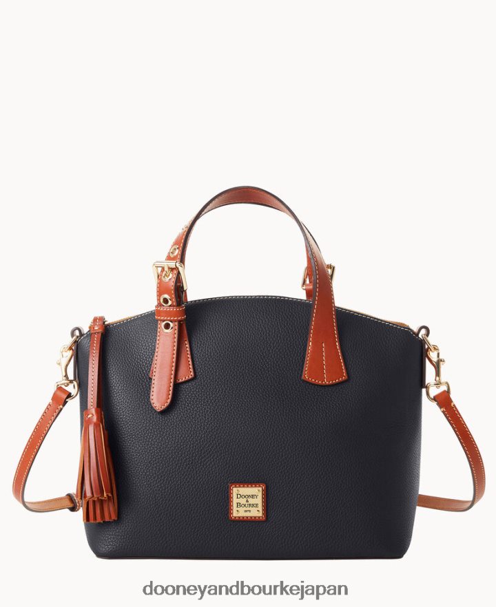 Dooney & Bourke ペブルグレイン トリーナ サッチェル 黒 バッグ T6X2XP561