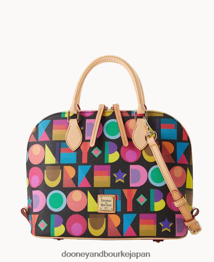 Dooney & Bourke アールデコ ジップ ジップ サッチェル 黒 バッグ T6X2XP658