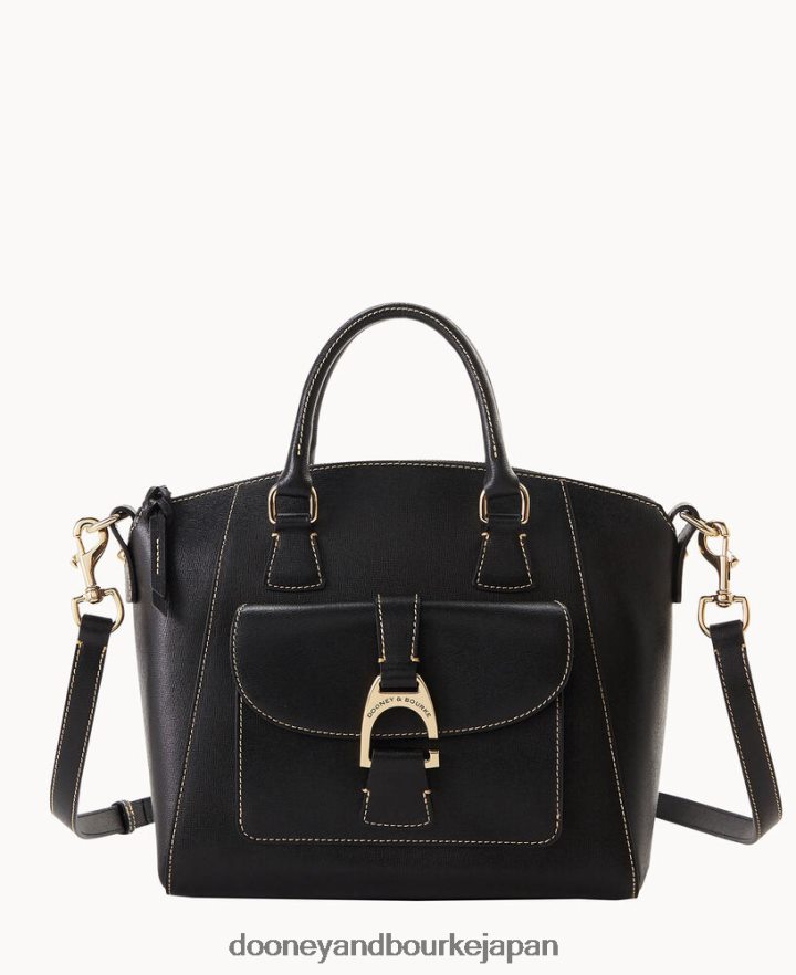 Dooney & Bourke サフィアーノ ナオミ サッチェル 黒 バッグ T6X2XP804