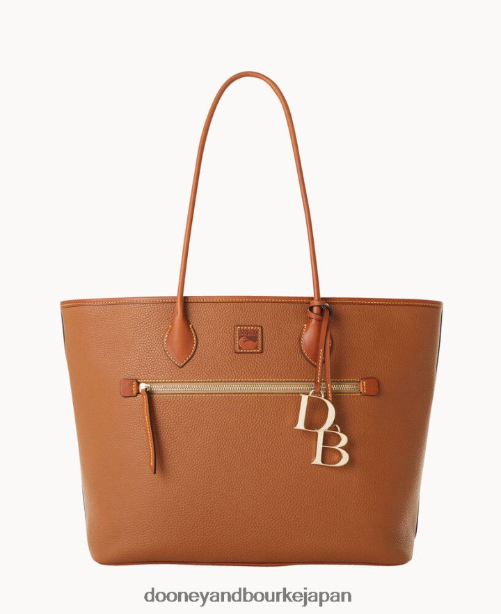 Dooney & Bourke ペブルグレイン ラージトート カラメル バッグ T6X2XP840