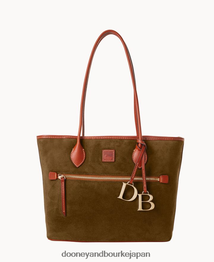 Dooney & Bourke スエードトートバッグ オリーブ バッグ T6X2XP913