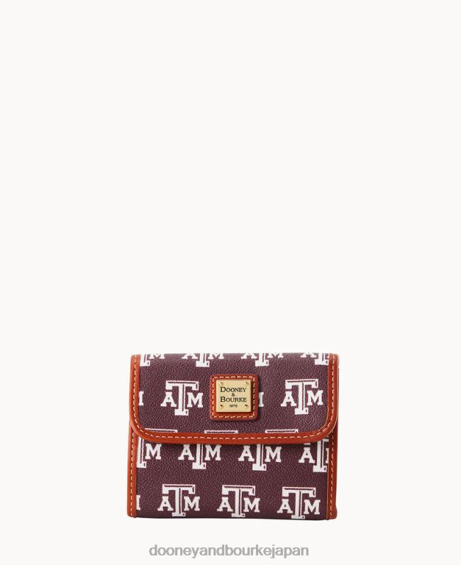 Dooney & Bourke カレッジ テキサス achr(38)m フラップ クレジット カード ウォレット A4V004748 アクセサリー テキサス午前＆中