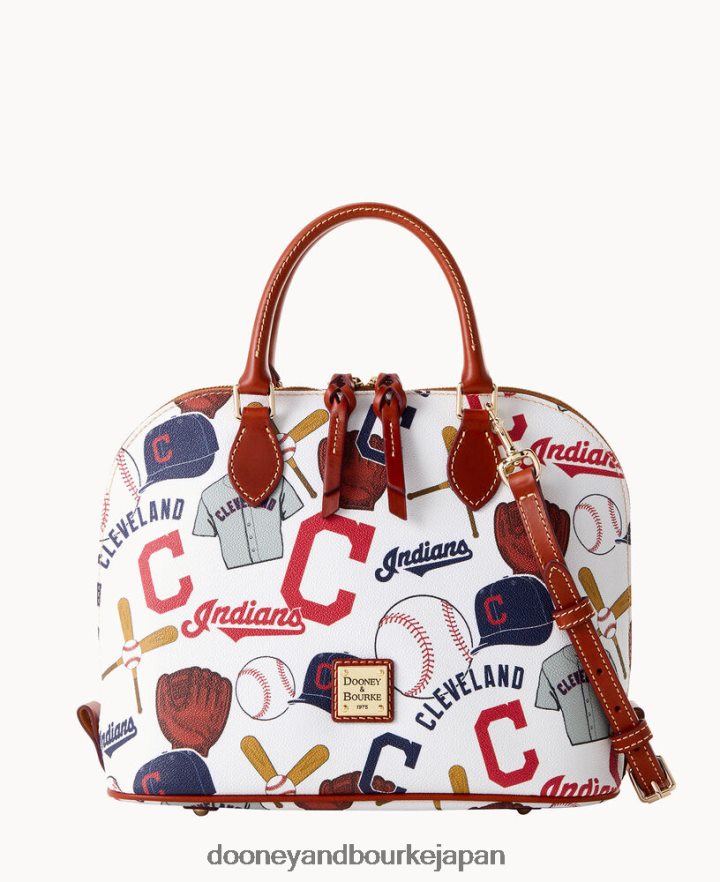 Dooney & Bourke mlb ジップ ジップ サッチェル インド人 バッグ T6X2XP294