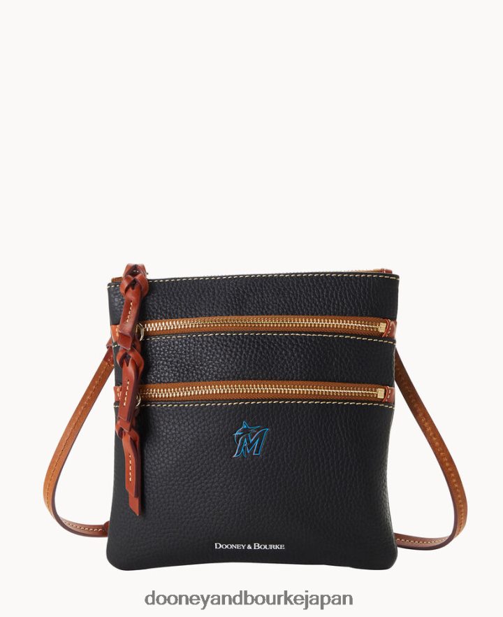 Dooney & Bourke mlb ns トリプル ジップ クロスボディ マーリンズ バッグ T6X2XP1779