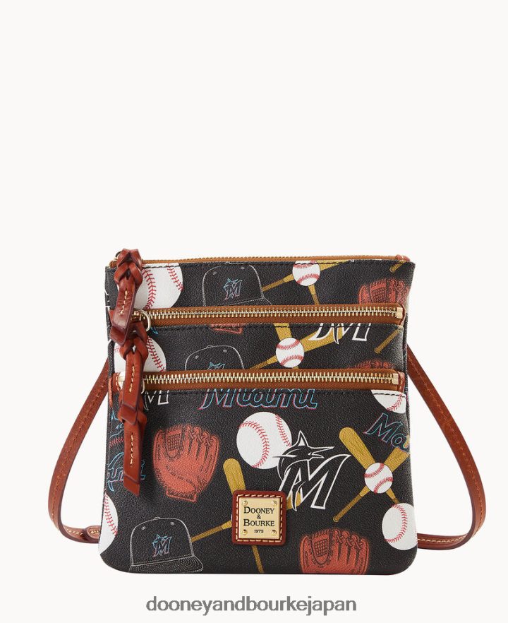 Dooney & Bourke mlb ns トリプル ジップ クロスボディ マーリンズ バッグ T6X2XP1859
