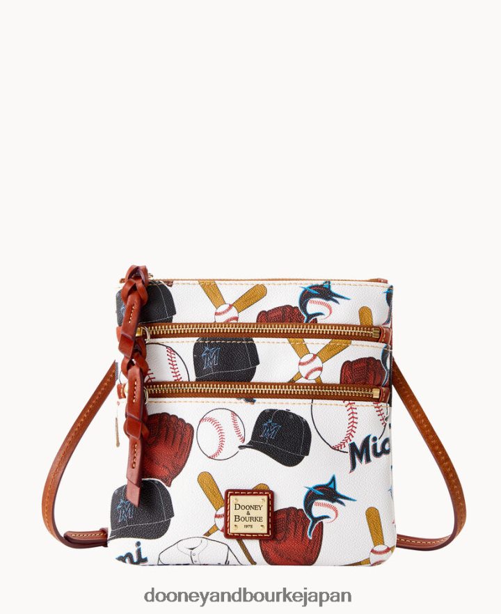 Dooney & Bourke mlb ns トリプル ジップ クロスボディ マーリンズ バッグ T6X2XP1860